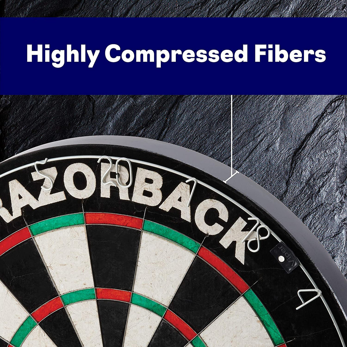 VIPER 42-6006 Official Competition Razorback Bristle Steel Tip Sisal Dart Board