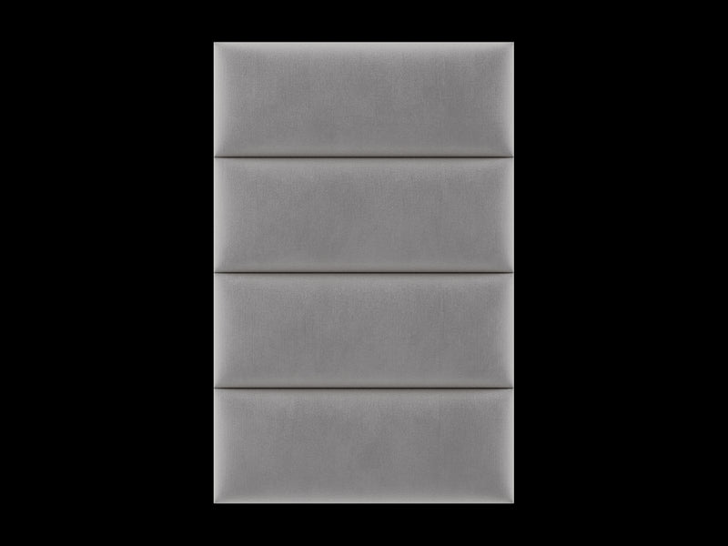 Vant 30 x 11.5 In Floating Upholstered Decor Wall Panel, Platinum Gray (4 Pack)