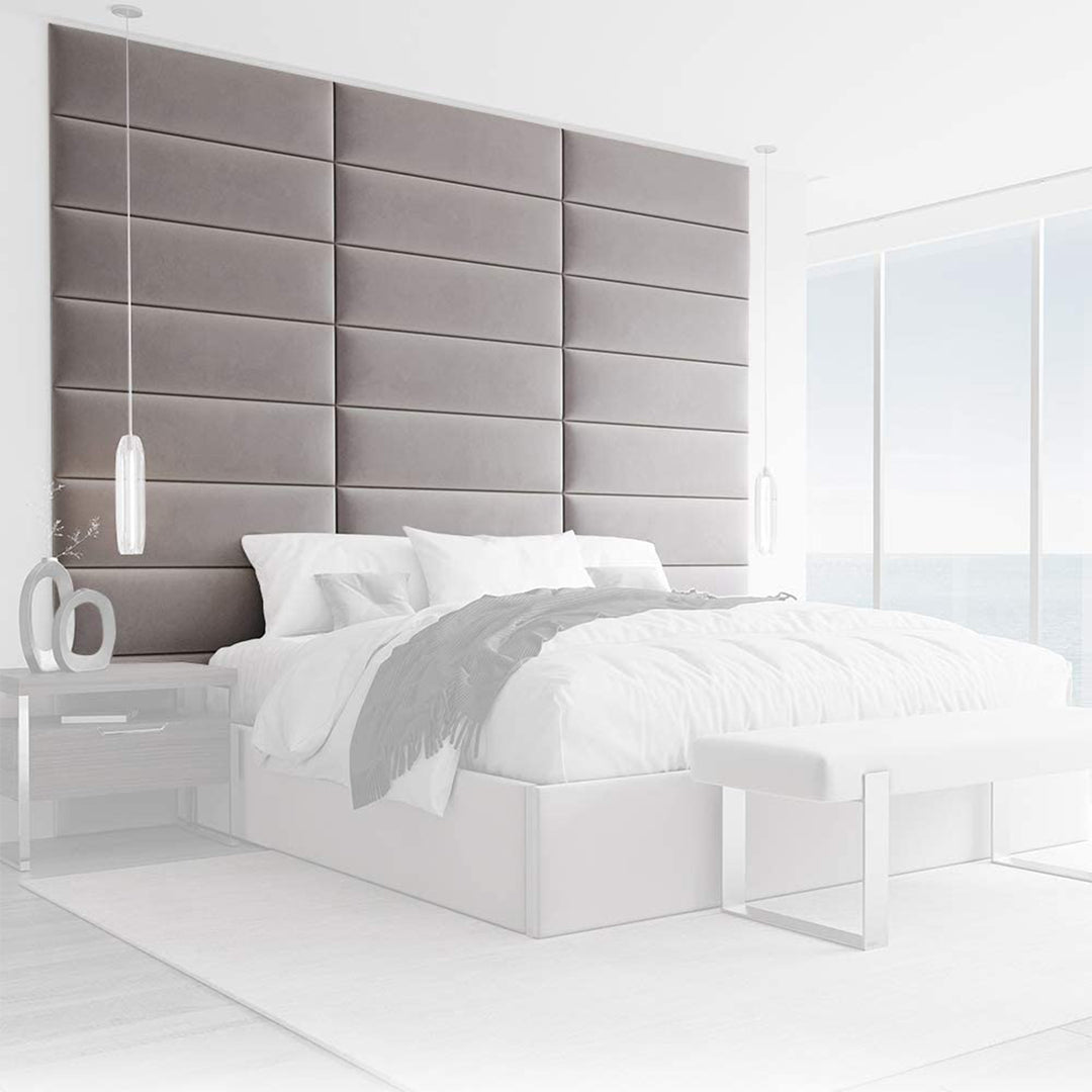 Vant 30 x 11.5 In Floating Decor Wall Panel, Platinum Gray (4 Pack) (Open Box)
