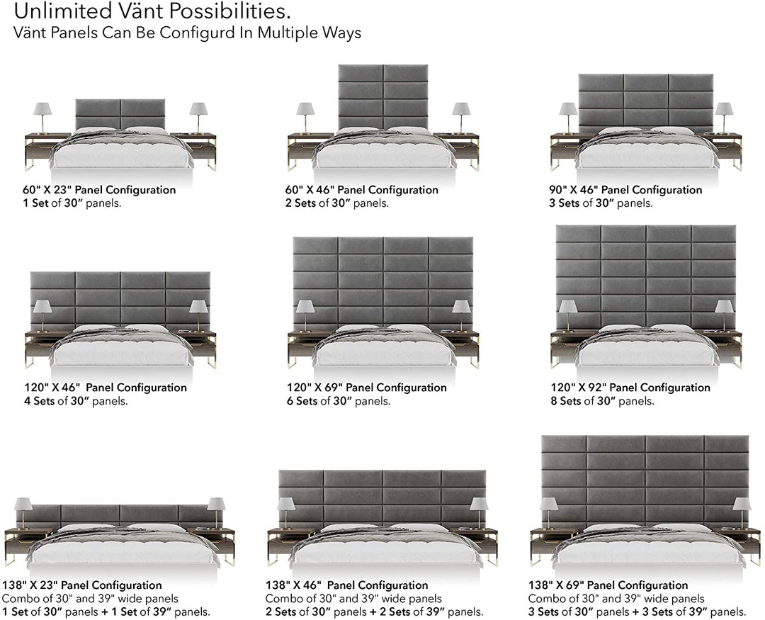 Vant 30 x 11.5 In Floating Decor Wall Panel, Platinum Gray (4 Pack) (Open Box)