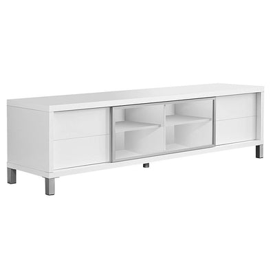 Monarch Specialties 70 Inch Television Stand Media Center, White (For Parts)
