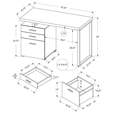 Monarch Specialties 48" Industrial Design Office Computer Desk, Natural (2 Pack)