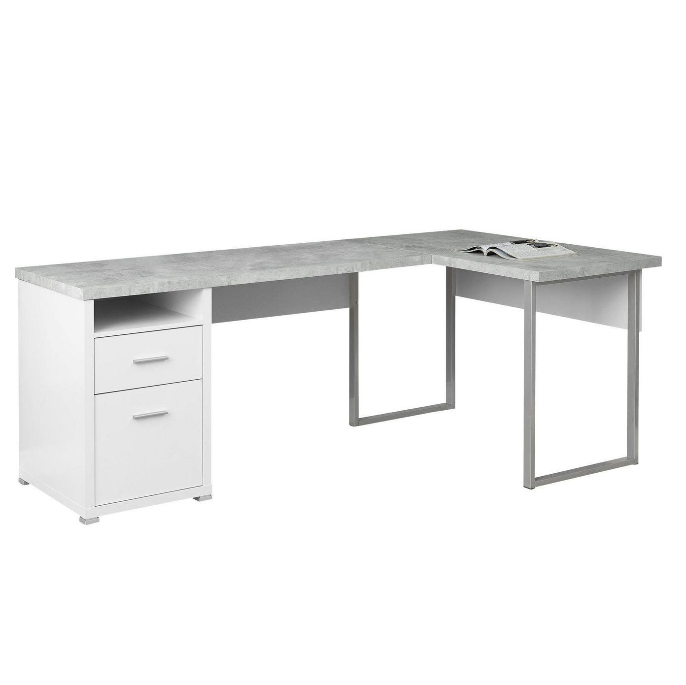 Monarch Specialties 80" Modern Home Office Computer Desk with Drawers (Used) - VMInnovations