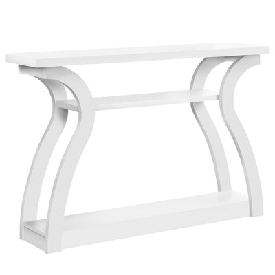 Monarch Specialties Home Entryway Stylish 47" Long Wood Look Accent Table, White