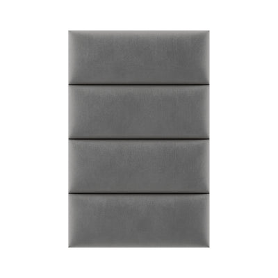 Vant 30 x 11.5 Inch Floating Upholstered Decor Wall Panels, Smoke Gray, 4 Pack