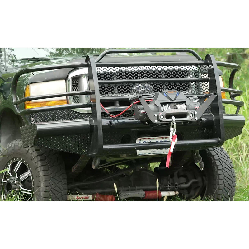 Rockland VMI14 12,000 Lb 12V Electric Integrated Vehicle Winch (Synthetic Rope)