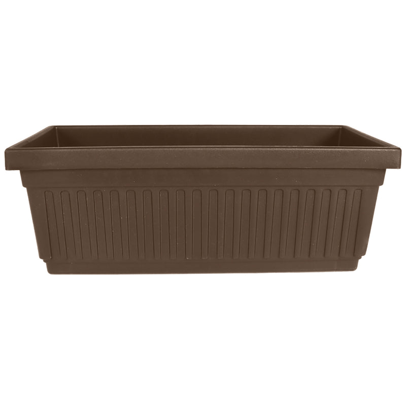 HC Companies 30-Inch Fluted Plastic Venetian Flower Box, Chocolate (For Parts)
