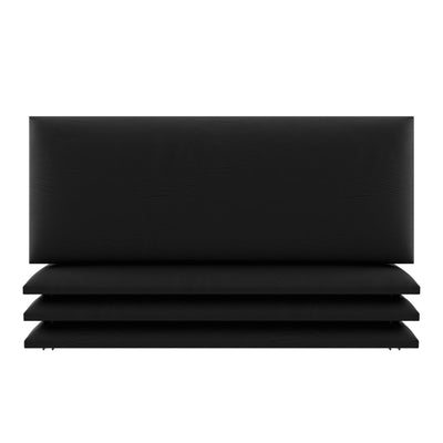 Vant 30"x11.5" Floating Upholstered Decor Wall Panel, Jet Black (4 Pack) (Used) - VMInnovations