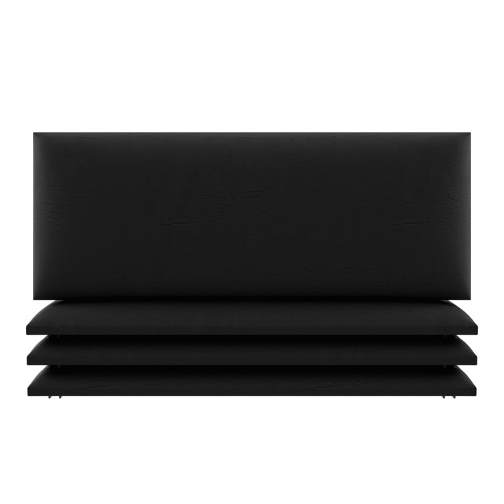 Vant 30"x11.5" Floating Upholstered Decor Wall Panel, Jet Black (4 Pack) (Used)