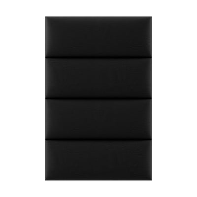 Vant 30"x11.5" Floating Upholstered Decor Wall Panel, Jet Black (4 Pack) (Used)