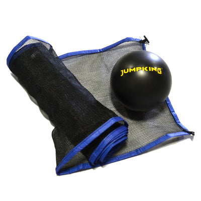 JumpKing Volleyball Net & Ball for 7 x 10 Ft Rectangular Trampoline (Open Box)
