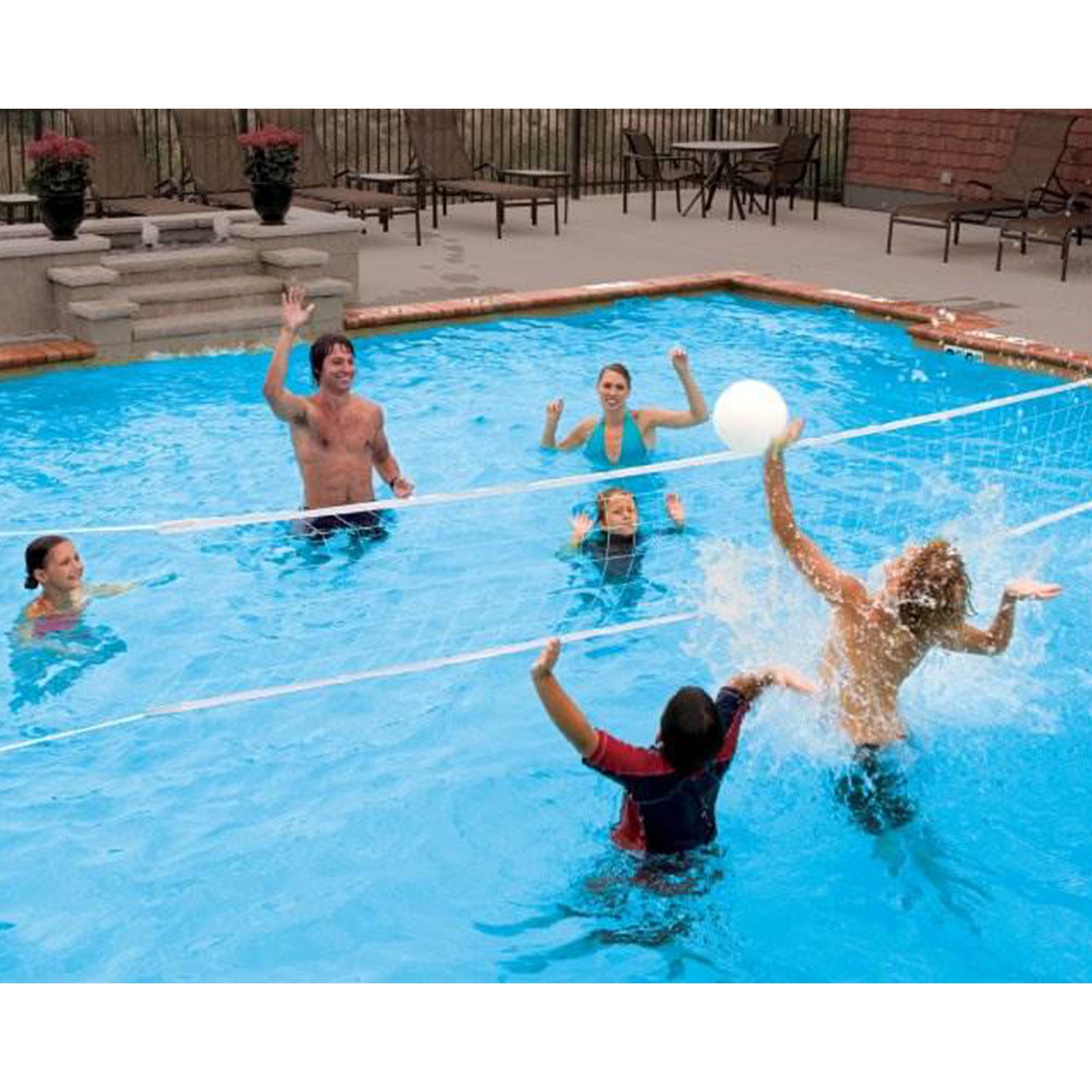SwimWays Poolside Volleyball Swimming Pool Water Game Set (Open Box)