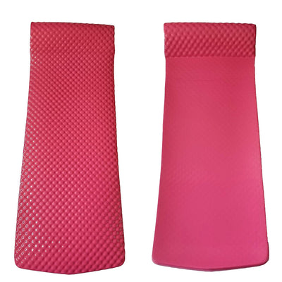 Vos 72" Soft Wavy Foam UV Chlorine Resistant Water Pool Float, Pink (2 Pack) - VMInnovations