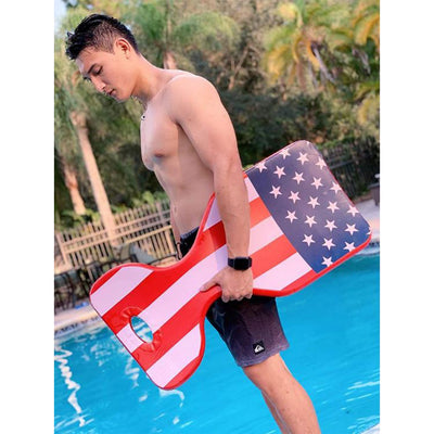 Vos Water Saddle Pool Floating Seat for Adults & Kids, Patriotic (2Pk) (Used)
