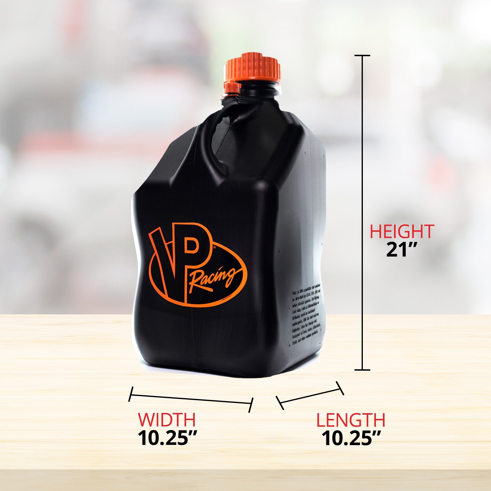 VP Racing 5.5 Gal Motorsport Racing Utility Jug, Black and Orange (12 Pack)