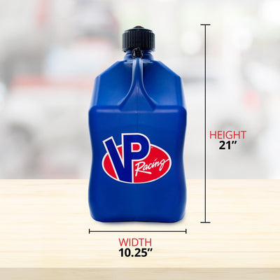 VP Racing 5.5 Gallon Utility Jug and 14 Inch Deluxe Hose, Blue (8 Pack)