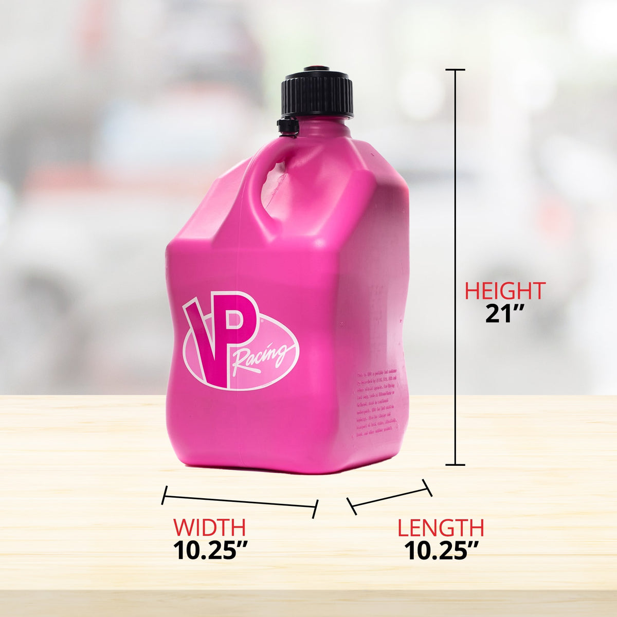 VP Racing 5.5 Gallon Motorsport Racing Liquid Fuel Utility Container Jug, Pink