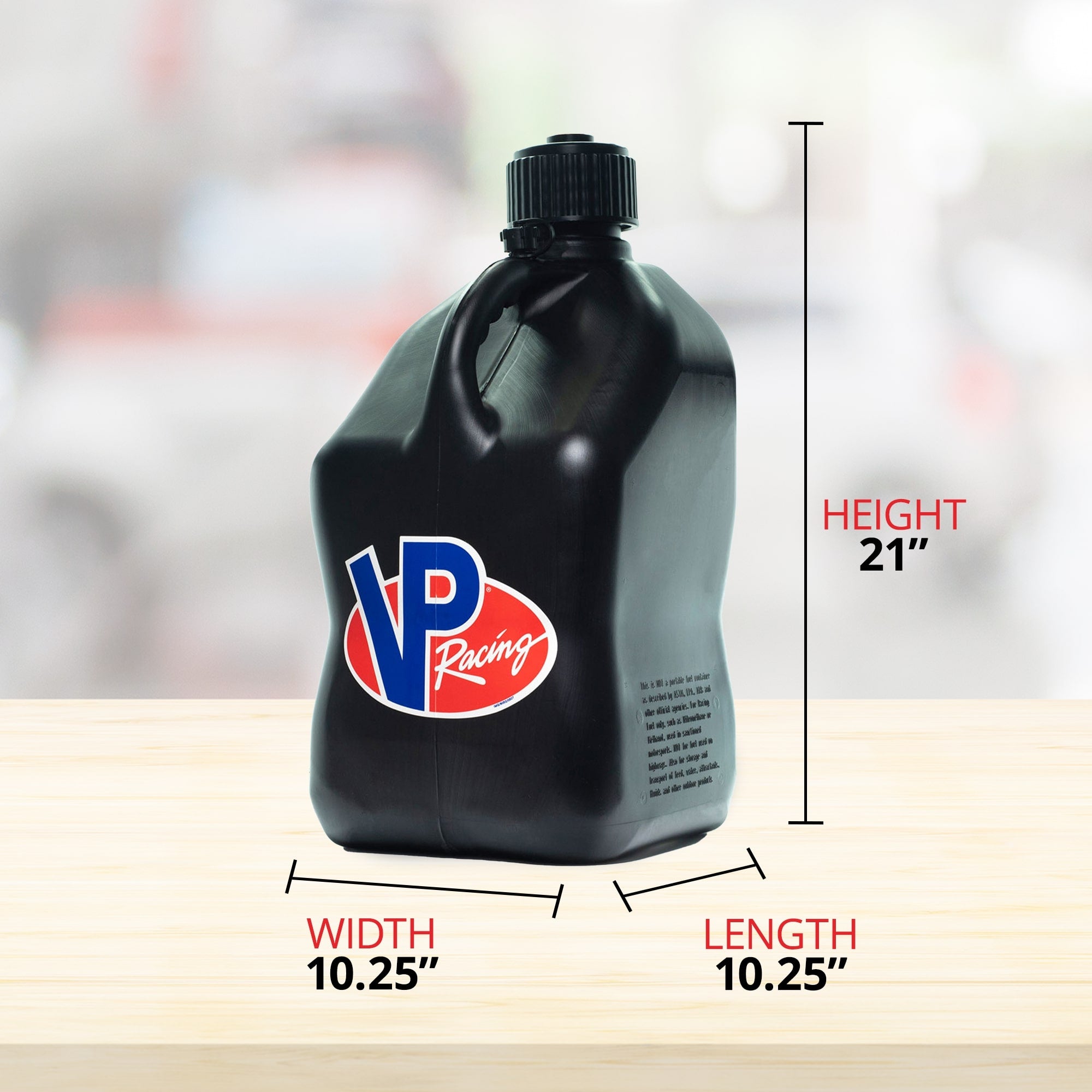 VP Racing 5.5 Gallon Motorsport Racing Liquid Utility Jug, Black (8 Pack)