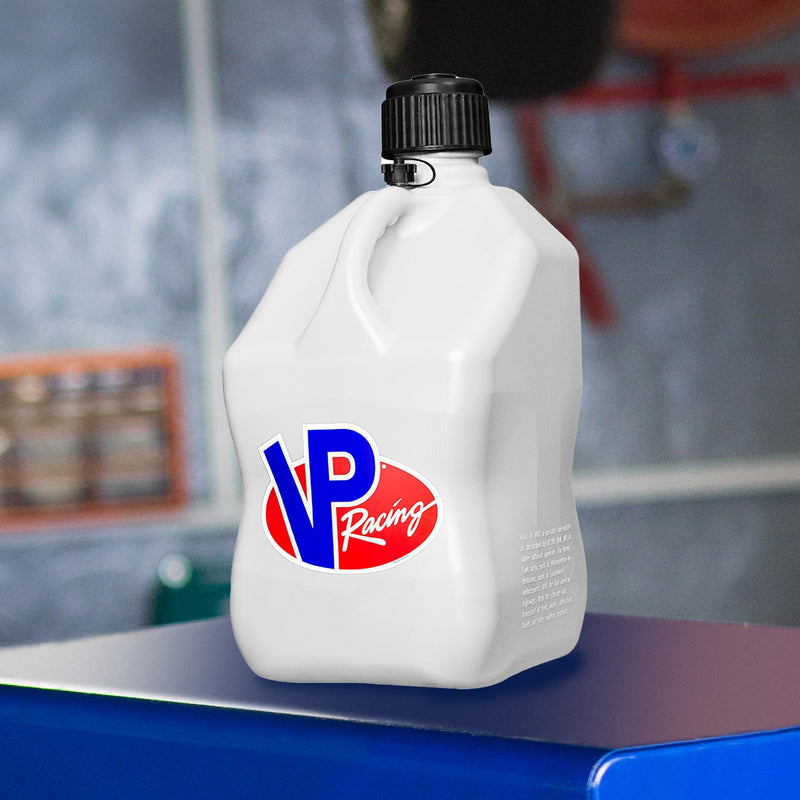 VP Racing 5.5 Gal Motorsport Racing Liquid Container Utility Jug, White (2 Pack)