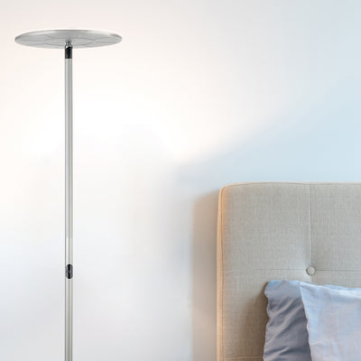 Brightech Sky Flux LED Torchiere Touch Sensor Floor Lamp, Silver (Open Box)