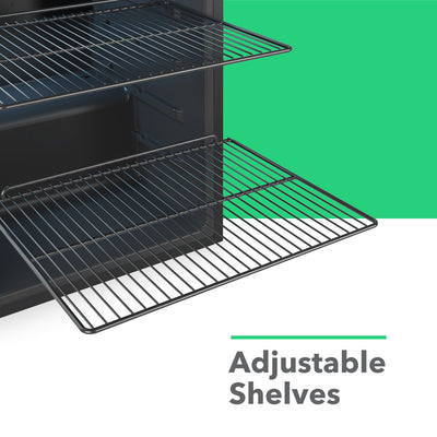 Vremi 3.6 Cubic Ft Glass Door 3 Adjustable Shelves Mini Fridge, Black (Open Box)