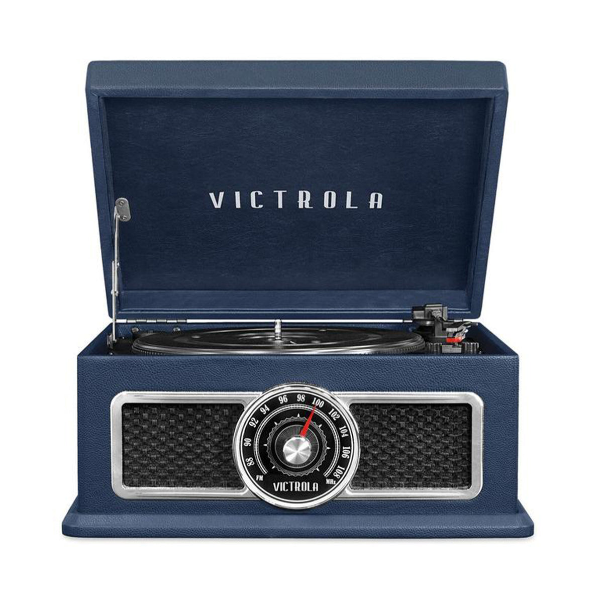 Victrola 4 in 1 Nostalgic Bluetooth Record Player Turntable, Blue (Open Box)