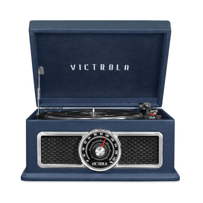 Victrola 4 in 1 Nostalgic Bluetooth Record Player Turntable, Blue (Open Box)