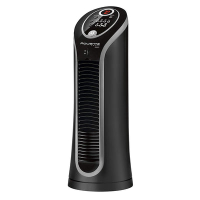 Rowenta Compact 15 Inch Quiet 3 Speed Oscillating Tower Fan, Black (Open Box)