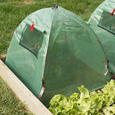 NuVue Pop Open Vueshield Greenhouse w/ 4 Stakes and Roll Up Screen Windows(Used)