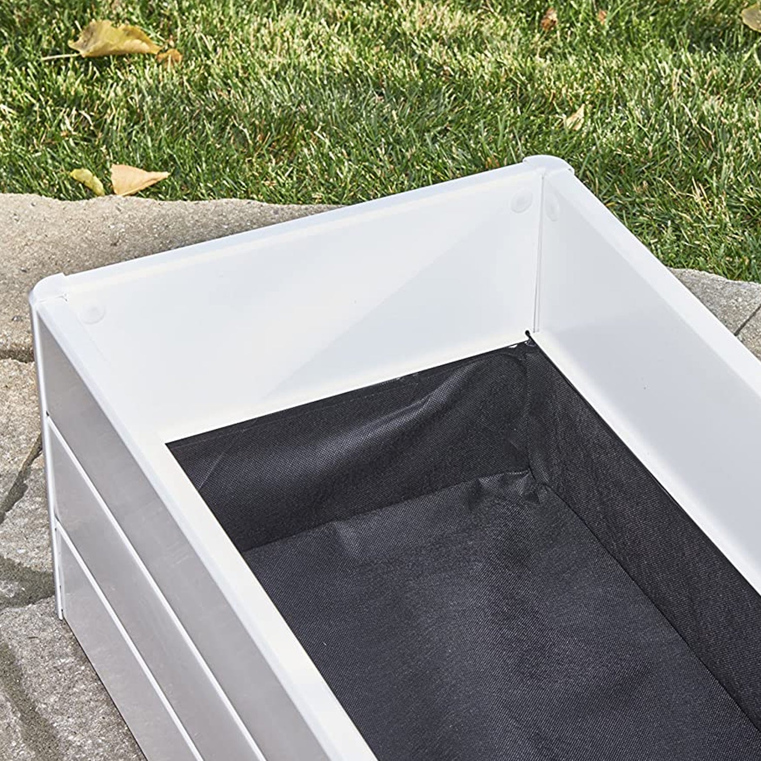 NuVue 26005 44 Inch Raised PVC Garden Planter Terrace Deck Box, White (10 Pack)
