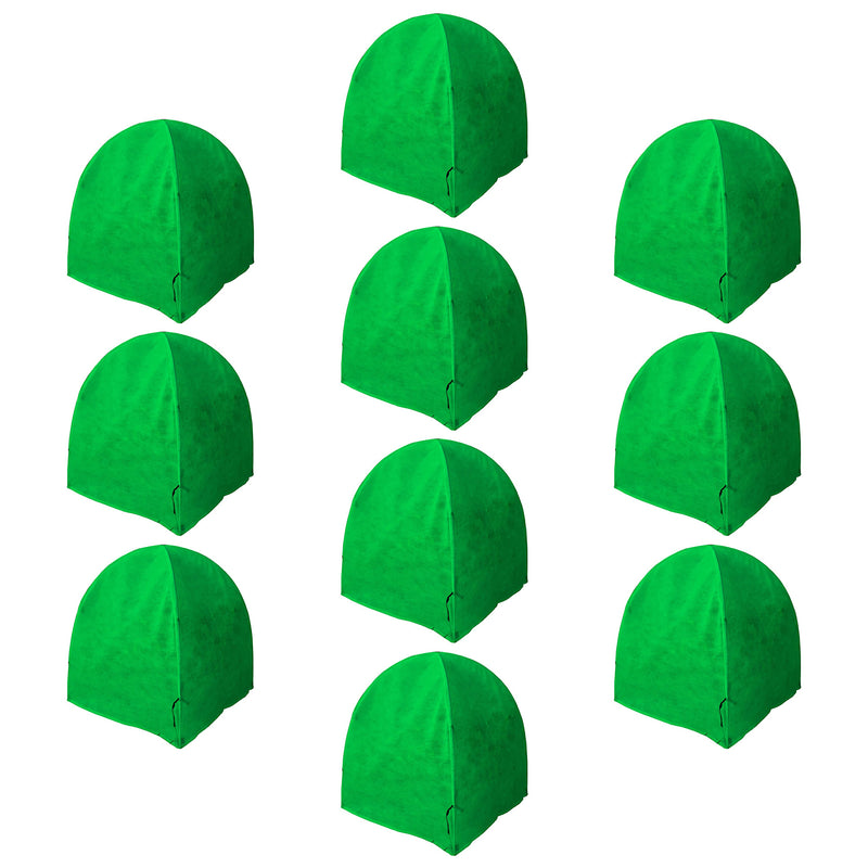 NuVue 22" Pop Up Tear Resistant Winter Frost Cover Garden Tent, Green (10 Pack)