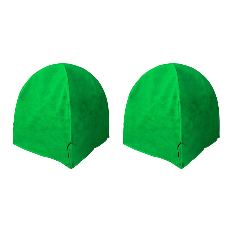 NuVue 22 In Pop Up Tear Resistant Winter Frost Cover Garden Tent, Green (2 Pack)