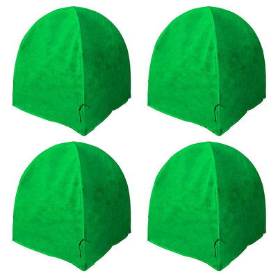 NuVue 22 In Pop Up Tear Resistant Winter Frost Cover Garden Tent, Green (4 Pack)