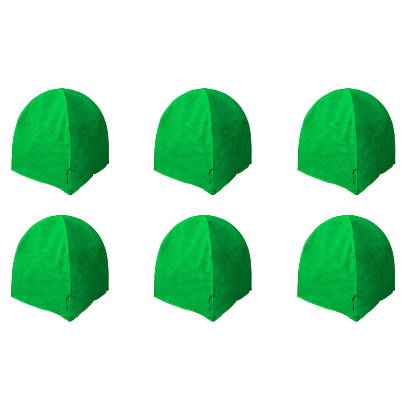 NuVue 22 In Pop Up Tear Resistant Winter Frost Cover Garden Tent, Green (6 Pack)