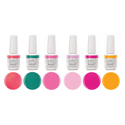 Gelish Dryer Cure LED Lamp with Basix Care Kit and 6 Neon Street Beat Polishes - VMInnovations