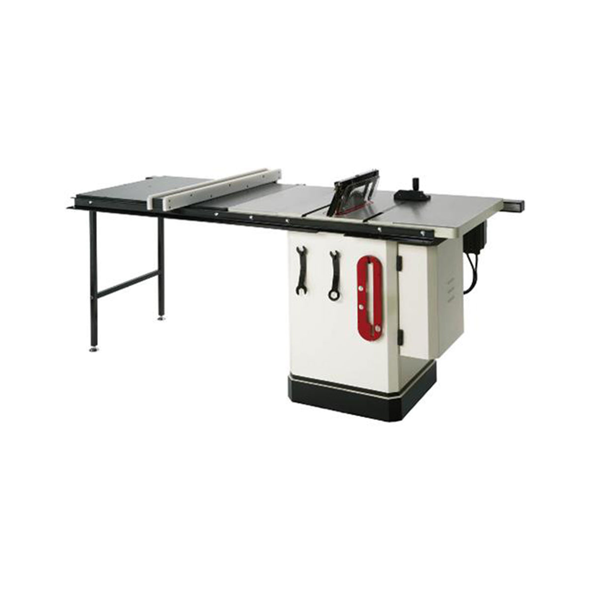 Shop Fox W1820 3-HP Cabinet Table Saw with Riving Knife and Long Rails, White