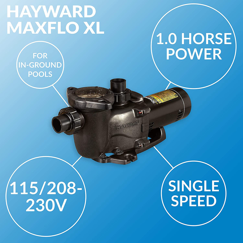 Hayward W3SP2307X10 MaxFlo XL High Efficiency Single Speed, 1 HP Pool Pump