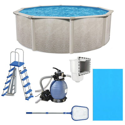 Aquarian Phoenix 15ft x 52in Above Ground Swimming Pool w/Pump and Pool Ladder