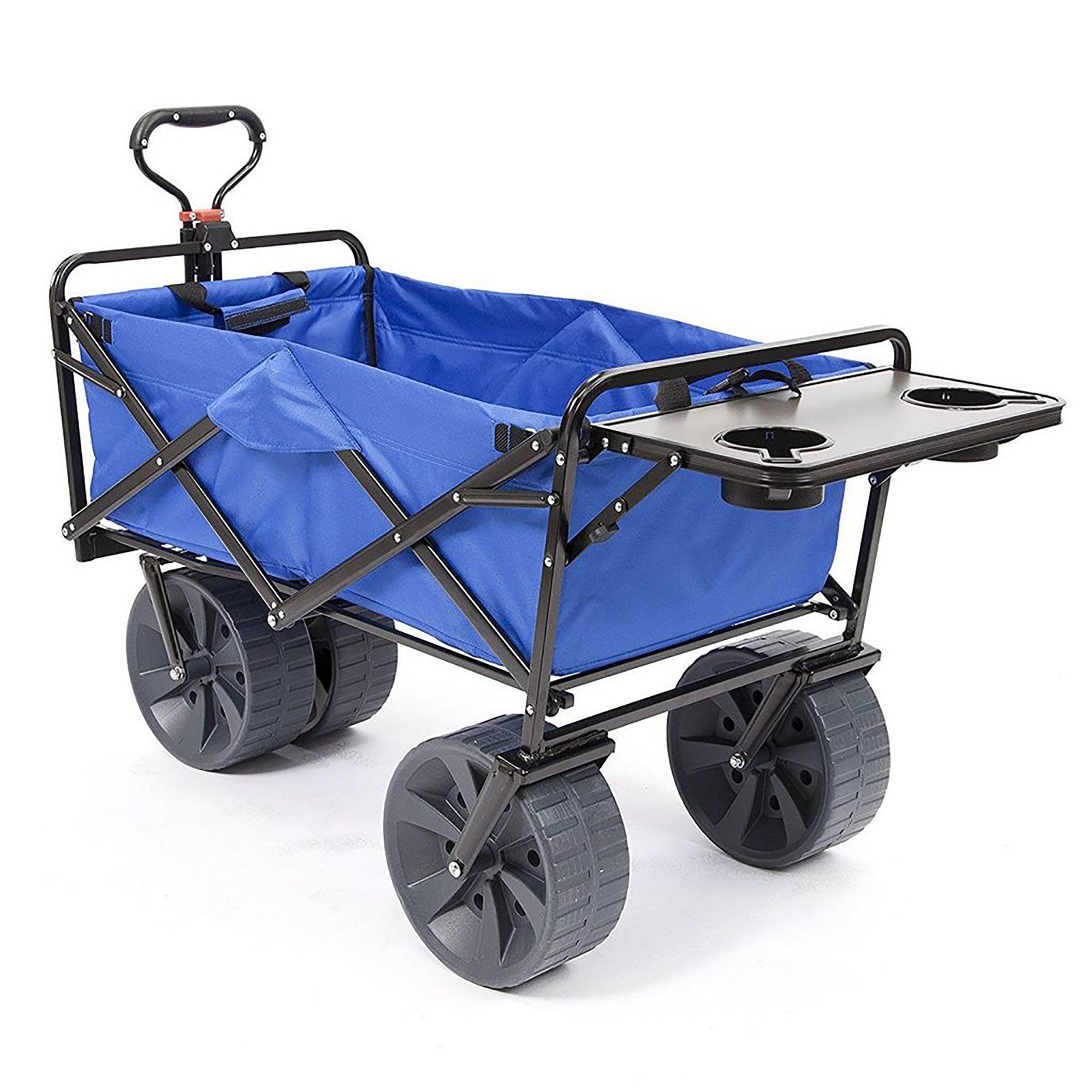 Mac Sports Collapsible Beach Utility Wagon Cart with Table, Blue (Damaged)