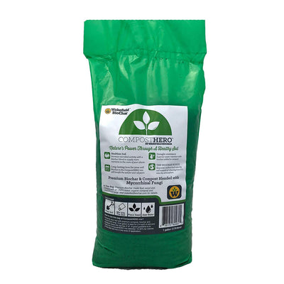 HC Companies Terrazzo 36 In Plant Saucer w/ Wakefield HERO Blend Garden Compost