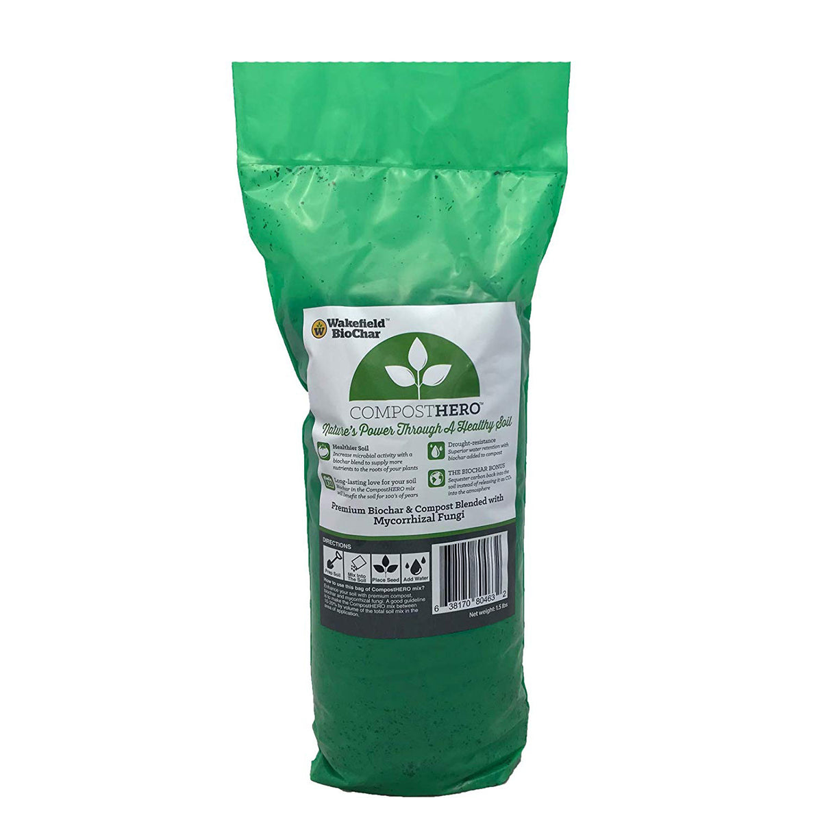 Wakefield HERO Blend 1.5 lb Biochar Organic Garden Compost w/ Mycorrhizal Fungi