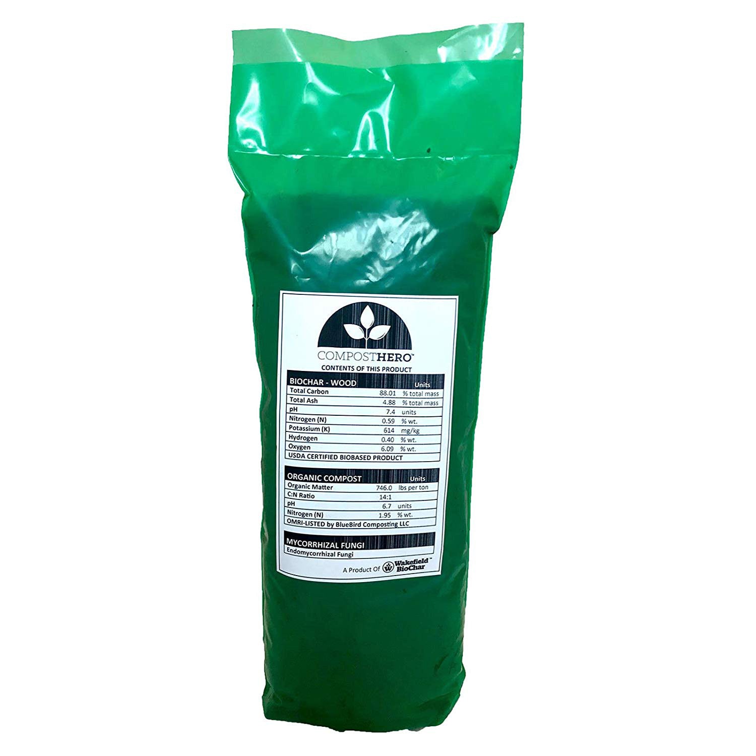 Wakefield 1 lb Biochar Organic Soil Conditioner and 1.5 lb Organic Compost - VMInnovations