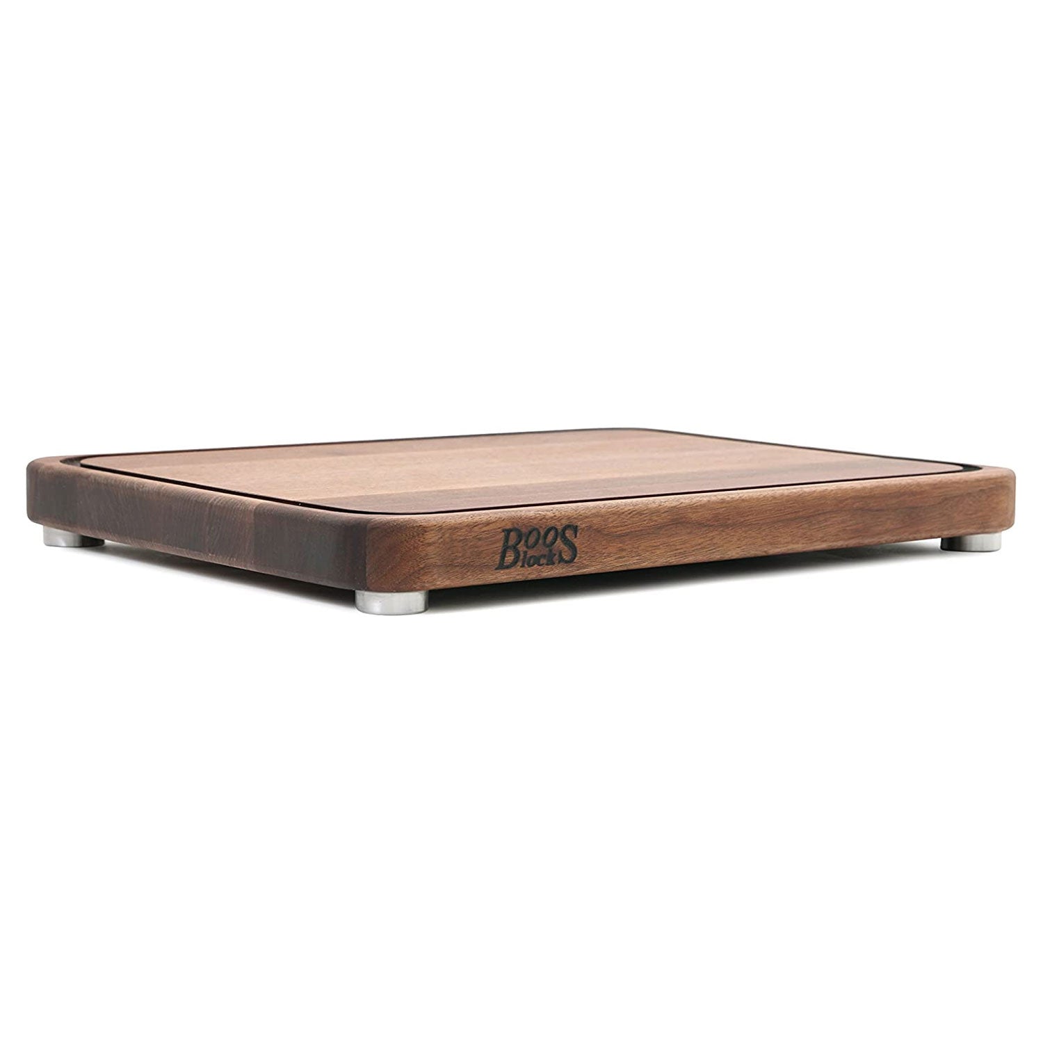 John Boos Tenmoku 20 x 15" Cutting Board with Steel Feet and Maintenance Oil Set - VMInnovations