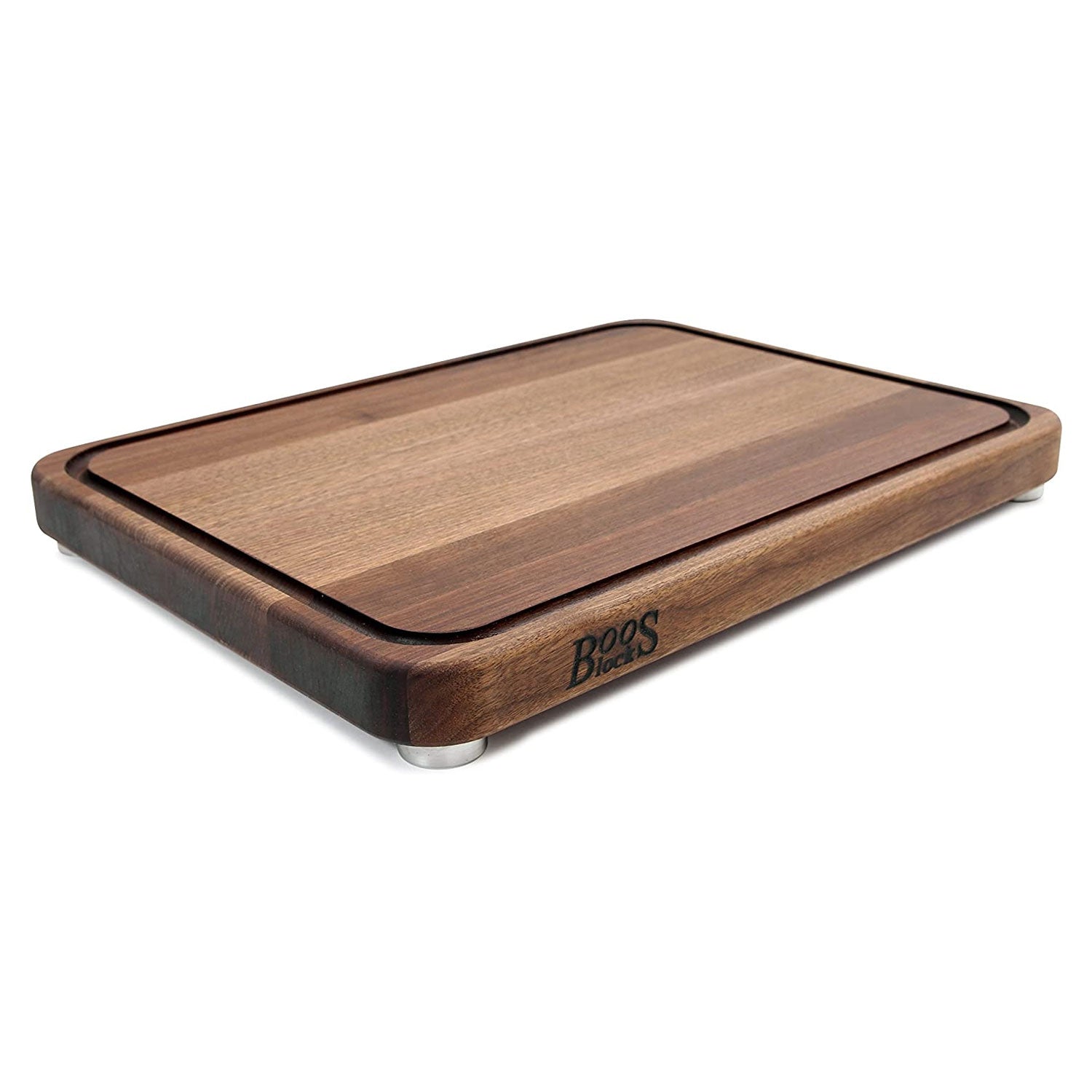 John Boos Tenmoku 20 x 15" Cutting Board with Steel Feet and Maintenance Oil Set - VMInnovations