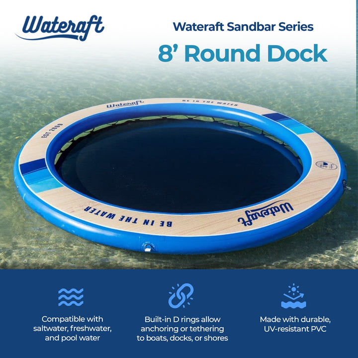 WateRaft Floating Inflatable Dock with Mesh Net, Supports Up To 6 Adults (Used)