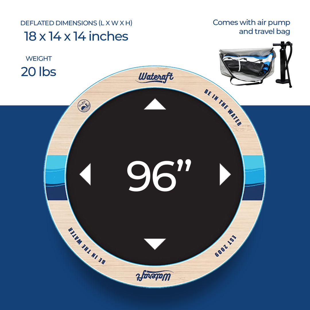 WateRaft Floating Dock with Mesh Net Center, Supports Up To 6 Adults (Open Box) - VMInnovations