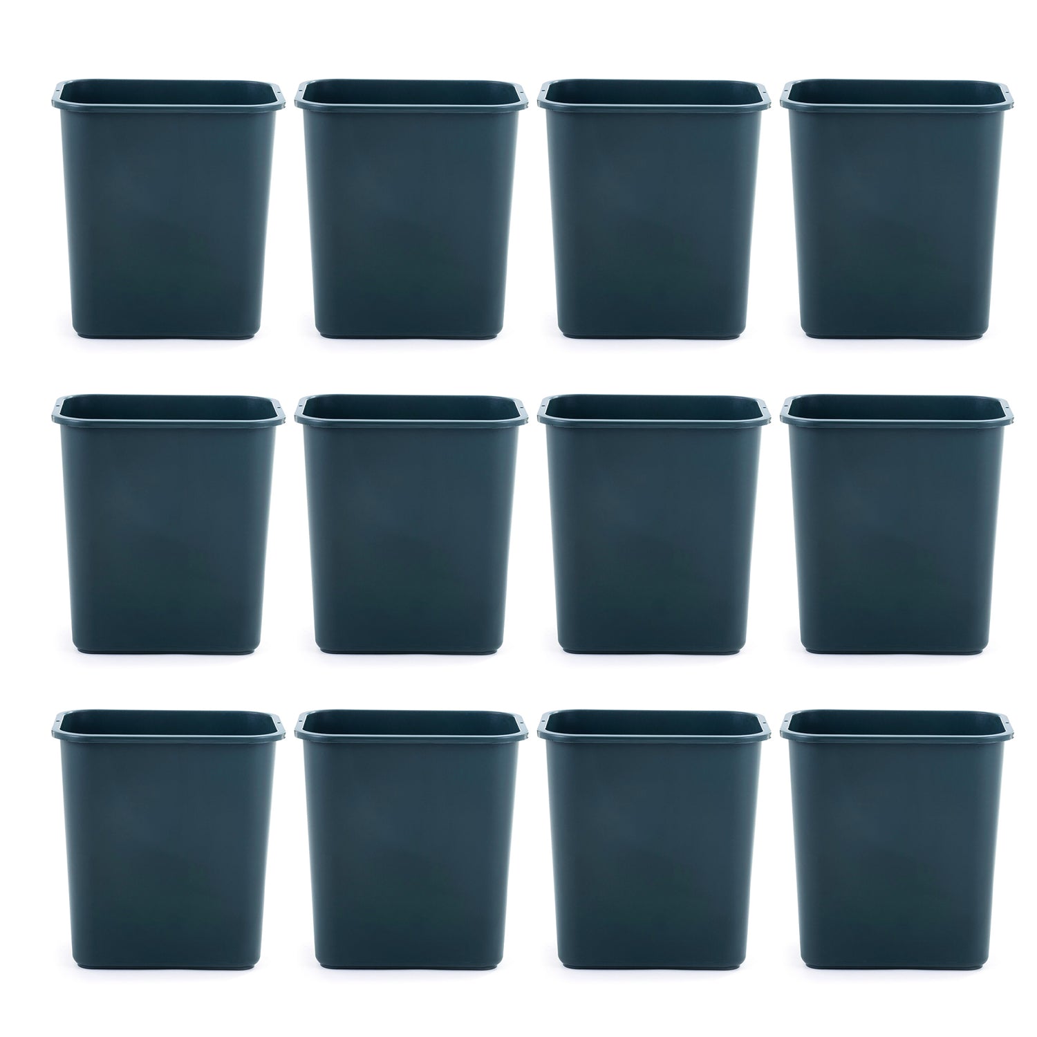 United Solutions 28 Quart ECOSolution Recyclable Plastic Wastebasket, (12 Pack) - VMInnovations