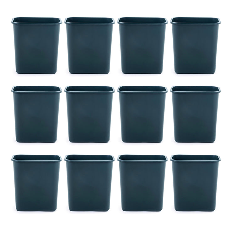 United Solutions 28 Quart ECOSolution Recyclable Plastic Wastebasket, (12 Pack)