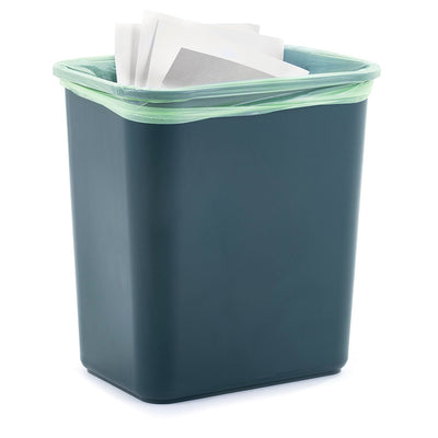Mighty Tuff 28 Quart Recyclable Plastic Trash Wastebasket (12 Pack) (Open Box)