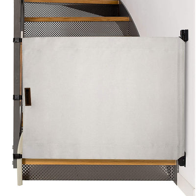 The Stair Barrier 43 to 52 Inch Wall to Banister Baby and Pet Gate, Just Cream - VMInnovations
